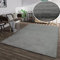VIMODA Fellteppich Kunstfell Teppich Imitat in Grau Dicht Flauschig Seidiger Glanz Hochflor, Maße:160x230 cm