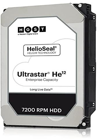 HGST Ultrastar He12 (12TB) 3.5 inches 7200rpm SATA 6Gb/s 256MB Data Buffer Hard Drive (Internal) SATA Model Secure Erase (Overwrite only) (Refurbished)