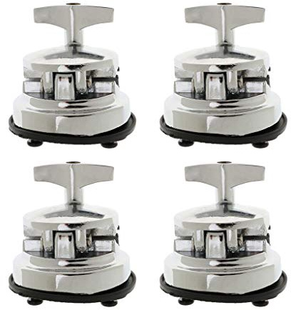 gazechimp 4 Stück Floor Tom Leg Mount Bracket, Tom Bein Halterung, Tom Drum Zubehör, Chrom