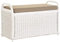 Korb-Outlet Rattan Sitzbank Sitzhocker mit Stauraum Rattanhocker mit Deckel Hocker (Groß Weiß)