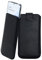 Suncase ECHT Ledertasche Leder Etui kompatibel mit iPhone 13 (6.1) (passend nur mit iPhone 13 Silikon Case) in schwarz