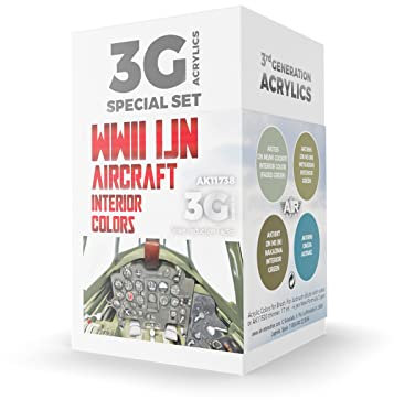 AK Interactive WWII IJN Aircraft Interior Colors 3Gen Paint Set