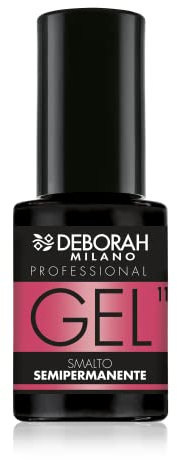 Deborah Milano - Smalto Semipermanente Gel N.11 Rosa Corallo, Effetto Plumping a Lunga Durata, Dona Unghie Intense e Brillanti, 4.5 ml