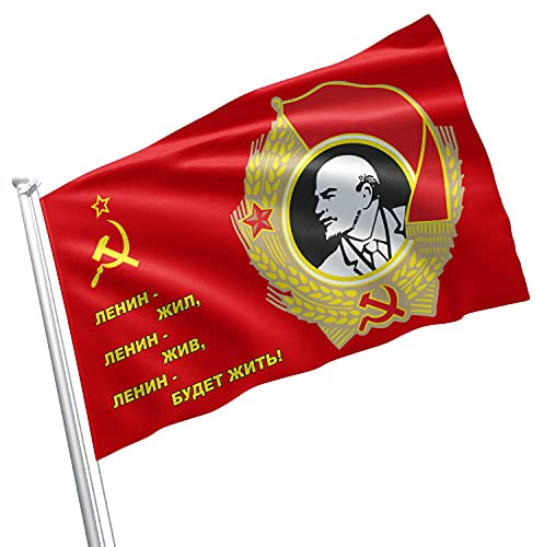 Flagge der UdSSR, Sowjetunion, Russland, Kommunistische Partei, Sozialismus, Armee, Militär-Manifest, Marxismus, 90 x 150 cm