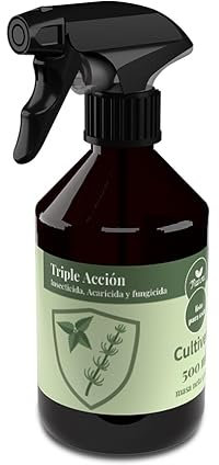 CULTIVERS Triple Acción Ecológico de 500 ml. Insecticida, Fungicida y Acaricida. Protección contra insectos, hongos y ácaros en plantas. Acción protectora frente al ataque de plagas y enfermedades
