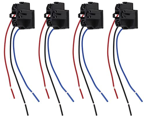 EMSea 4 Stück H4 12 V Autolichtsockel Scheinwerfer Kabelbaum Adapter H4 Sockel Verkabelung H4 Sockel Kabelbaum Anschluss Adapter für Auto Lampenfassung