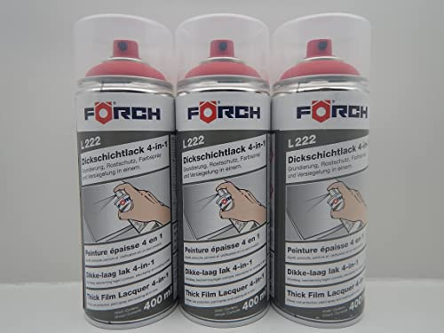 Förch 4 in 1 RAL 3020 VERKEHRSROT ROT DICKSCHICHTLACK LACK SPRAY SPRAYDOSE 400ML (3)