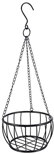 Operitacx Hängender Blumenampel Aus Eisen Dekorativer Pflanzkübel Für Innen Und Außen Für Balkon Garten Und Terrasse Elegantes Design Für Pflanzenpräsentation Langlebig Und Robust