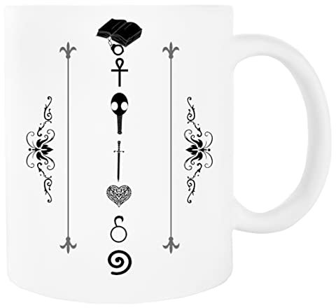 Endlose Siegel Weißer Becher Trinkbecher aus Keramik