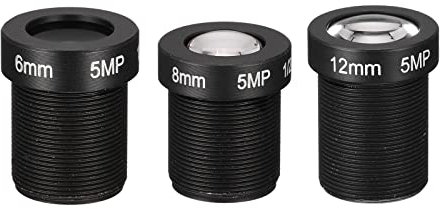 QUARKZMAN 3 Packung CCTV Objektiv 6mm/8mm/12mm 5MP F2.0 FPV Weitwinkel für CCD Camera