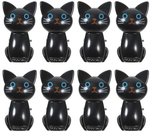 Luxshiny Cute Cat Bag Clips for Food Storage 8pcs Windproof Clothes Clip Fresh-Keeping Clamp Animals Clothespin for Paper Clothes Towel Socks