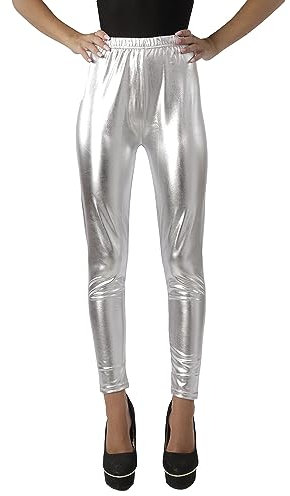 Carnavalife Leggings für Damen, lang, glänzend, elastisch, stylish, Sport-Leggings, Metallic-Effekt, hoher unisex, Frauen-Leggings, schlicht, matt, ohne Glanz, für Yoga und