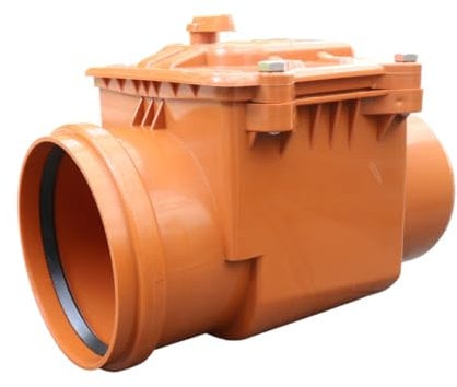 MD Technic Clapet Anti-Retour avec Verrouillage Ø 50 à Ø 200 en Orange et Gris au Choix (DN 160 Orange)