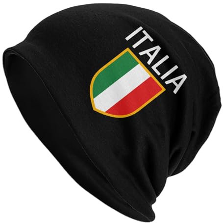 501 Damen Herren Beanie Mütze Italia Italien Italienische Flagge Kopf Wraps Klassische Wintermütze Leicht Chemo Hut Für Laufen Adult Winter