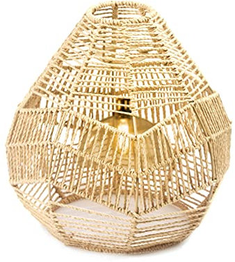 Abat-Jour - Abat-Jour de Plafond - Abat-Jour en Corde de Papier et rotin tressé à la Main - Abat-Jour en macramé - Abat-Jour en macramé