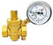 1/2 3/4 1 Einstellbares Wasserreduzierventil Innengewinde Messing Manometer Regelventile mit Manometer Druckminderer Wasser (Size : 2, Color : Valve With Gauge)