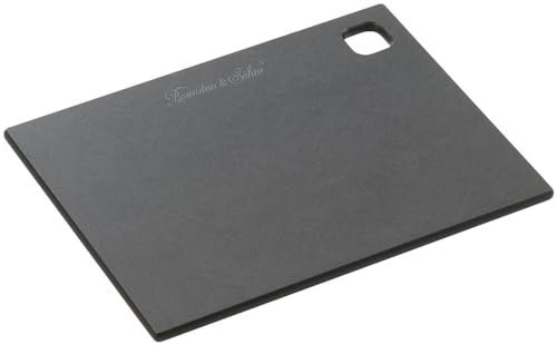 Rosenstein & Söhne Fleischschneidebrett: Holzfaser-Schneidebrett, spülmaschinenfest, schwarz, 20 x 15 x 0,6 cm (Essenszubereitungs-Schneidebrett, Küchengemüsebretter)…
