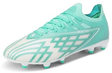 DREAM PAIRS Fußballschuhe mit Fußballschuhen für Herren,Size 45,Weiss/Grün,SDSS2406M-E