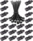 BINCKIN 40PCS Tarp Clip Bungee Cord with Ball, Black Reusable Awning Clips and Bungee Cords with Balls, Adjustable Tarpaulin Clips and Ball Bungees