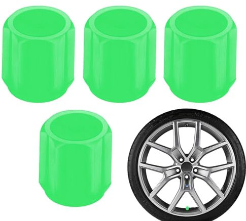 4 Stück Leuchtende Ventilkappen Auto Reifen Ventilkappen Ventilkappen Auto Leuchtend Im Dunkeln Leuchtende Reifen Ventilkappen Ventilschaftabdeckung Universelle für Auto Fahrrad Motorrad