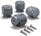Bwintech 4 Pcs Grey Anodised Knurled Cabinet Handles,Single Hole Cupboard Knobs,Cupboard,Wardrobe,Drawer Handles