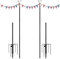 Urban Deco New Upgrade String Light Poles, 4 Prong Christmas Light Hanging Pole, Portable Flag Pole for Yard Weather Resistant Poles for Outdoor String Lights, Black Christmas Light Pole (2 Pack)