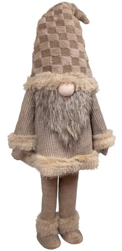 Christmas Paradise Großer Wackelwichtel XL 110cm (140cm) Dekofigur stehend braun-beige