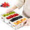 HOSPAOP Snackbox mit Fächern, Snackteller mit Deckel, Kunststoff Snackschale Set Auslaufsicher, Große Snacktablett Organizer für SüßIgkeiten Candy Veggie Keks Nüsse Desserts Obs