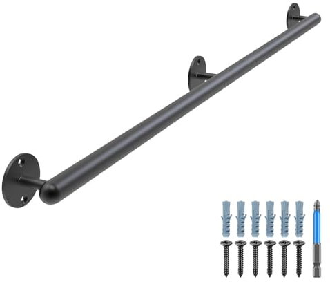 SELEWARE 170CM Outdoor handrails Banister Handrail, Staircase Step Handrail, Non-Slip Safety Grab Handle, Barrier-Free Staircase Grab Handle for Elderly, Indoor & Outdoor Use