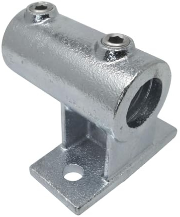 SOTOOLS Temperguss Wandhalter mit Montageplatte, für Rohr Ø 33,7 mm | Wandhalter mit waagerechter Montageplatte.