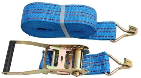 Spanngurte Blau LKW-Gurte mit Ratschengriff, 5,5cm Breit Ratschengurt zum Niederbinden zum Sichern von Losen Gegenständen/Gepäck/Heuballen/Landwirtschaftlichen Geräten(L- 15m/49.3ft)