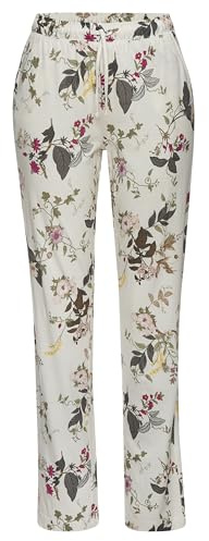 Lascana Damen Pyjamahose mit Alloverprint, elastischer Tunnelzugbund mit Bindeband, seitliche Eingrifftaschen, schmale Passform