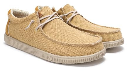 PITAS | WP150 Steve | Mocasines de Hombre | Náuticos Casual | Zapatillas de Verano | Zapatos Casuales y Cómodos | Zapatos Walkinpitas | Mostaza 43