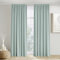 PONY DANCE Übergardinen mit Kräuselband Wohnzimmer Vorhänge Leinen 2er Set H 220 x B 140 cm Schienen Gardinen Vorhang Leinenoptik Halbtransparent Linen Curtains for Bedroom, Salbeigrün