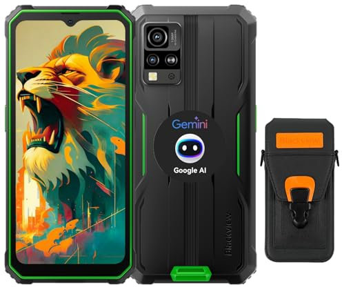 Blackview BV4800 Pro Téléphone Incassable 2025,Téléphone Portable Incassable 12Go+128Go /2To TF, 6.56 HD+, AI 16MP+8MP, NFC/Fingerprint/Face ID/OTG/GPS/4G Dual SIM Smartphone 2 Ans de Garantie