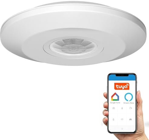 Détecteur de mouvement Wi-Fi 2,4 GHz en saillie, compatible avec Alexa, Google Home, commande vocale