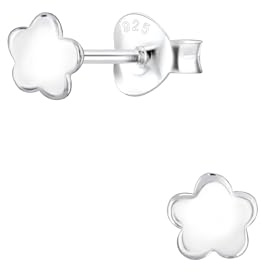 Monkimau Mädchen Ohrringe Blume | Ohrstecker aus 925 Sterling Silber | Kinderohrringe hypoallergen
