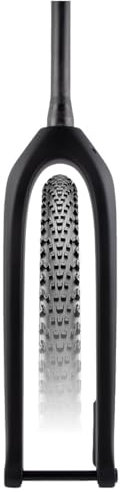 LVSEWOA Fourche Rigide pour VTT 27,5/29 Pouces, axe traversant, en Fibre de Carbone, Pivot Conique 1-1/2 Pouces, Frein à Disque, Fourche Avant (Noir Mat, 29 Pouces)
