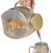 Glaskrug, Glas-Saftkrug, 2,5 l, Wasserbehälter mit Edelstahldeckel, Kühlschrank-Wasserkocher für Kaffee, Säfte, Milch, kalte Getränke, Zuhause, Küche, Theke, Arbeitsplatz, Restaurant, Garten