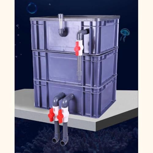 ApuaVireo&Co Aquarium Filter Aquariumfilter Externer Wasserfall Grau Mehrere Größen(60x40x66cm)