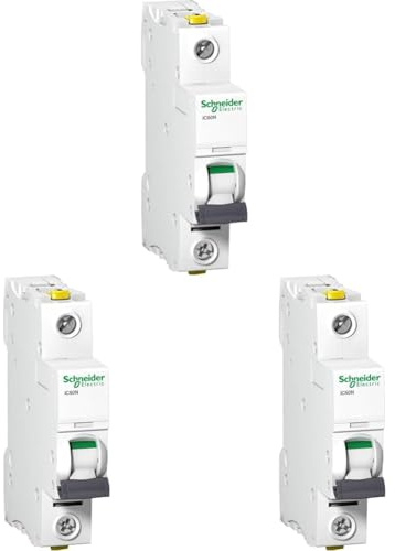 Schneider Electric Leitungsschutzschalter Acti9 iC60N, 1-polig, 13A, B-Charakteristik, 10kA, Artikelnummer A9F03113, 3 Stück