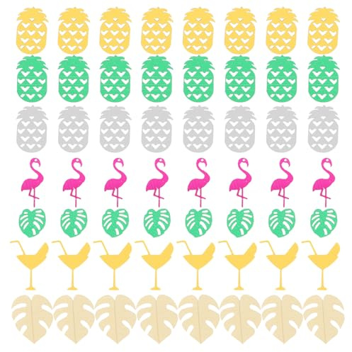 FONDOTIN 3 Stück pack Luau Party Konfetti Hawaii Tischdekoration aus Kunststoff Buntes Sommerparty Konfetti für Geburtstagsfeiern und Hochzeiten