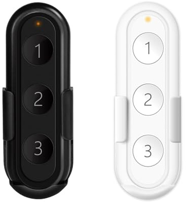 LoraTap ZigBee Mando a Distancia Inteligente 2 Pack Negro/Blanco, Control de 3 Botones para Módulos de Conmutación de Persianas Tuya, Compatible con Smart Life App, Operación Sencilla, Requiere ZigBee