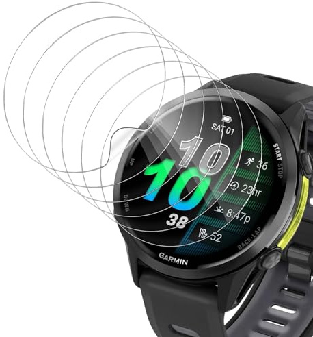 HidWee Schutzfolie Kompatibel mit Garmin Forerunner 970 / Forerunner 570 47mm Displayschutzfolie, 6 Stück TPU Displayschutz, Blasenfrei, [Nicht-Glas] HD Anti-Kratzen Sensitive Touch Folie