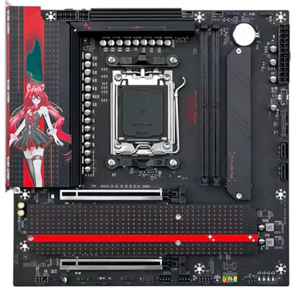 Gaming Motherboard Fit For JGINYUE B650 M-ATX Motherboard AM5 Night Devil For Ryzen 7700/7800X3D/9500F/9800X3D CPU Desktop DDR5 MAX 96GB WiFi Virsion