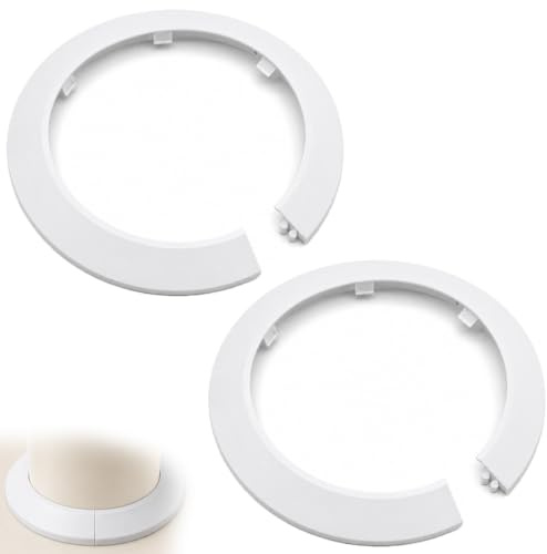 2PCS 110mm Toilet Pipe Cover, Easy Tool-Free Click-in Installation | Pipe Collars,Toilet Drain Pipe Connector,For Home Improvement and Plumbing Installation,Covering Toilet Waste Pipe Gaps