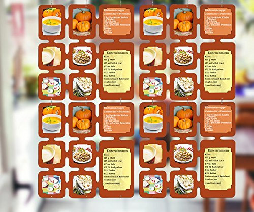 trendfinding 4 Segmente Foto Deko Karten Raumteiler Bilderrahmen Fotocollage Bilderwand Kartenvorhang Bildervorhang Galerie Vorhang Kartenhalter Braun Kupfer