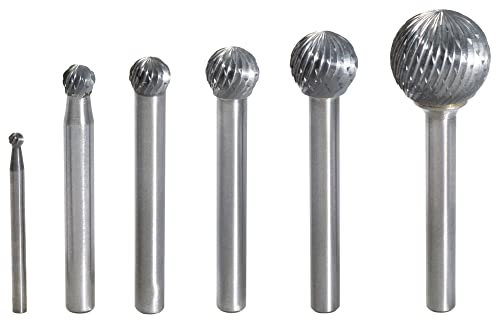 KS Tools 515.3284 Fresa con vástago HM esférica de forma D, 10 mm