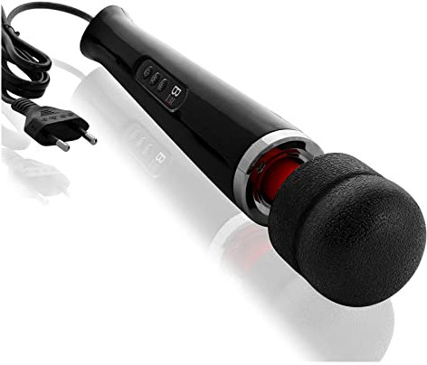NEU - NACHFOLGER des ORIGINALS von „BuyAndFeelGood“ - Magic Wand Massagestab JETZT mit EXTRA SPEED-Taste - Aufliege-Vibratoren in Schwarz