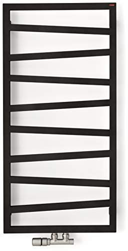 anapont Badheizkörper Handtuchheizkörper Handtuchwärmer ZigZag5 Designheizkörper (600h x 500b)